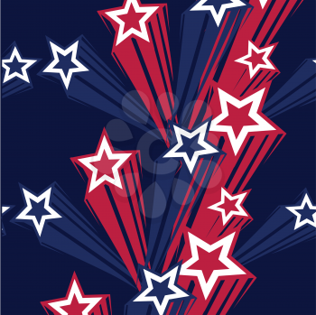 4th of july stars on blue background