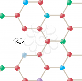 background with colored atoms
