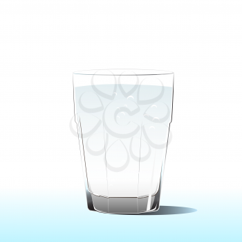 glass of water with bubbles