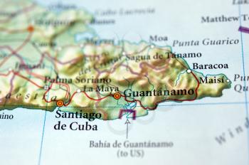 Royalty Free Photo of a Cuban Map