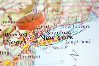 Royalty Free Photo of a Map With New York