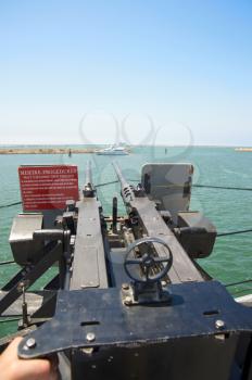 Royalty Free Photo of a View From a Naval Ship