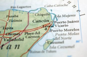Cancun on Map