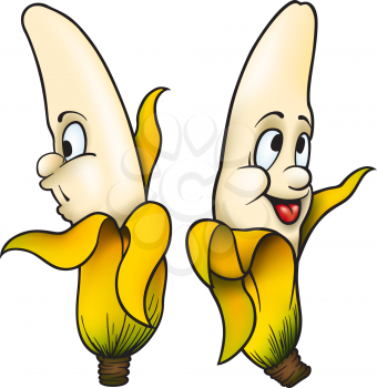 Royalty Free Clipart Image of Bananas