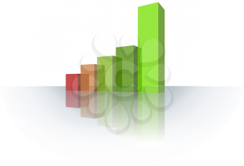 Royalty Free Clipart Image of a Block Graph