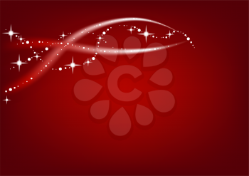 Royalty Free Clipart Image of a Red Starry Background