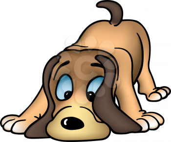 Royalty Free Clipart Image of a Hound Dog