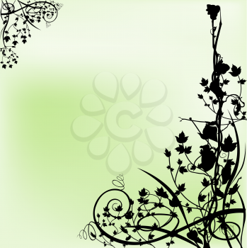 Royalty Free Clipart Image of Floral Corners