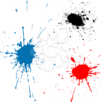 Royalty Free Clipart Image of Ink Splats