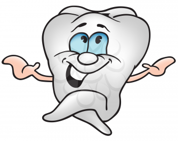 Royalty Free Clipart Image of a Little Tooth