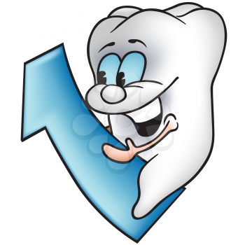 Royalty Free Clipart Image of a Little Tooth