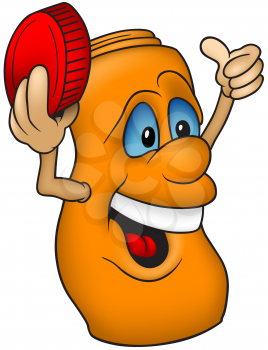Royalty Free Clipart Image of an Orange Bottle