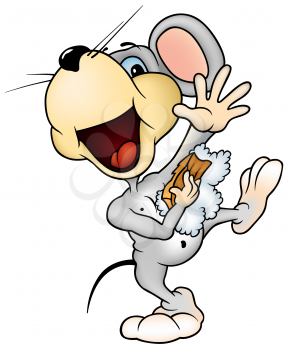 Royalty Free Clipart Image of a Washing Mouse