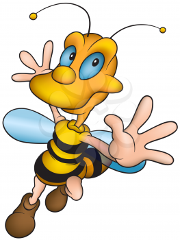 Royalty Free Clipart Image of a Wasp