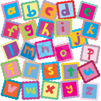 Royalty Free Clipart Image of a Background of Lower Case Letters