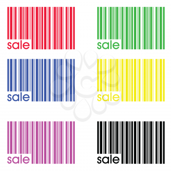 Collection of colored bar codes