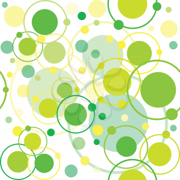Green circles and dots pattern, abstract background