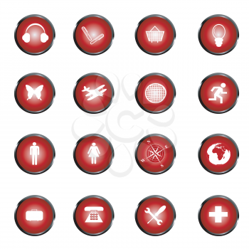 Red web buttons