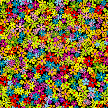 Royalty Free Clipart Image of a Flowered Background