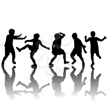 Royalty Free Clipart Image of Boys Playing