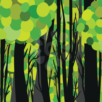Abstract green forest