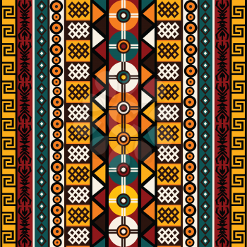 Ethnic background with tribal motifs