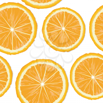 Orange slices seamless background