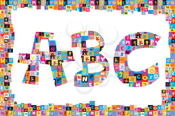 Colorful alphabet letters ABC