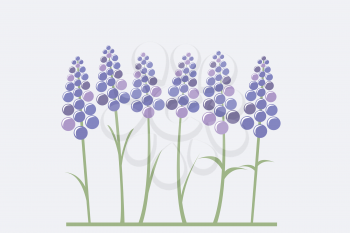 Greeting card with stylized lavender
