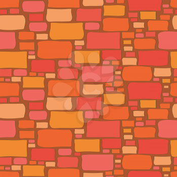 Seamless background of a cartoon brick wall