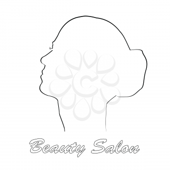 Minimalist logo design silhouette lines for Beauty salon