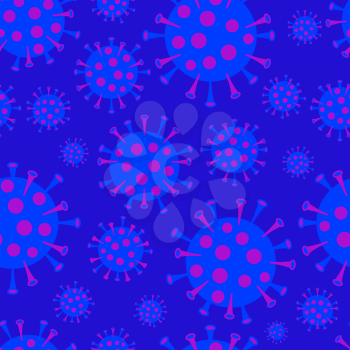 Abstract seamless background with world stylized coronavirus covid 19