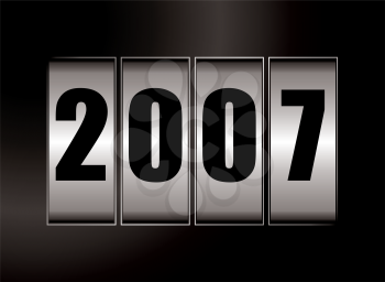 Royalty Free Clipart Image of a Digital 2007