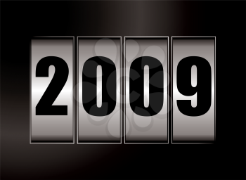 Royalty Free Clipart Image of a Digital 2009
