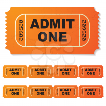 Royalty Free Clipart Image of Admittance Tickets