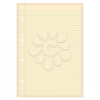 Royalty Free Clipart Image of a Lined Paper