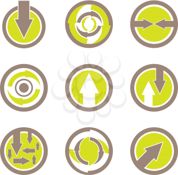 Royalty Free Clipart Image of a Arrow Buttons