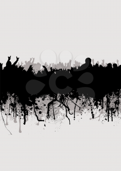 Royalty Free Clipart Image of a Grunge Inkblot