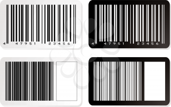 Royalty Free Clipart Image of a Bar Code Set