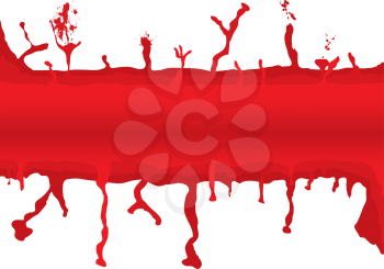 Royalty Free Clipart Image of an Abstract Red Line on White