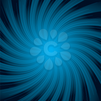 Royalty Free Clipart Image of a Blue Swirl Background