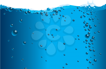 Royalty Free Clipart Image of a Cross Section of Water Background