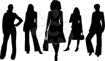 Royalty Free Clipart Image of Businesswomen