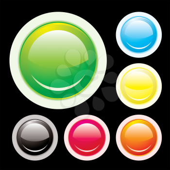Royalty Free Clipart Image of a Collection of Buttons