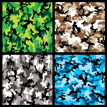 Royalty Free Clipart Image of a Camouflage Collection