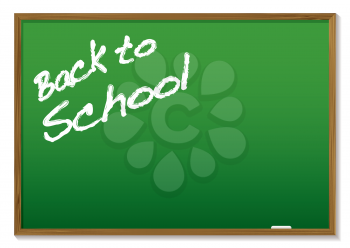 Royalty Free Clipart Image of a Back to School Chalkboard