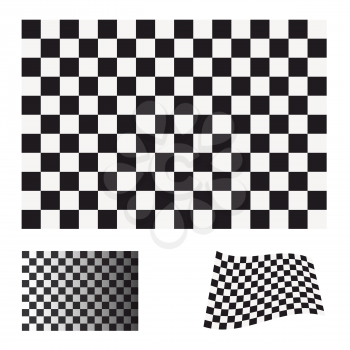 Royalty Free Clipart Image of a Set of Checkered Flags