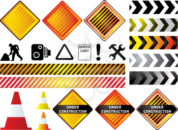 Royalty Free Clipart Image of Road Signs