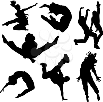 Royalty Free Clipart Image of People Dancing