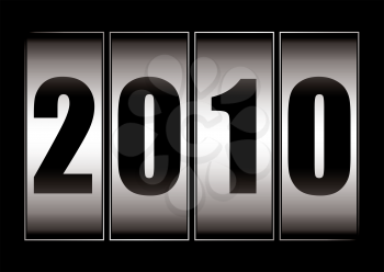 Royalty Free Clipart Image of a 2010 Date Changer